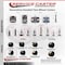 Service Caster 2'' Floor Safe Chrome Hooded Twin Wheel Caster 3/8 Threaded Stem, 5PK SCC-TS02S50D-NYU-BC-381634-5 - alternate 4